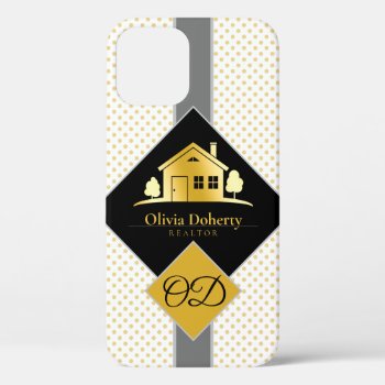 Real Estate Agent | Exlusive Golden Home Iphone 12 Case by BestCases4u at Zazzle