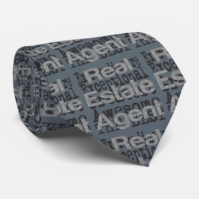 Real Estate Agent Extraordinaire Neck Tie (Rolled)