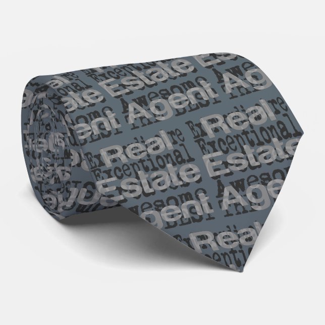 Real Estate Agent Extraordinaire Neck Tie (Rolled)