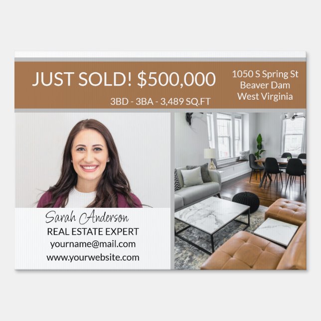 Real Estate Agent farming  CARD shop sign Flyer (Front)