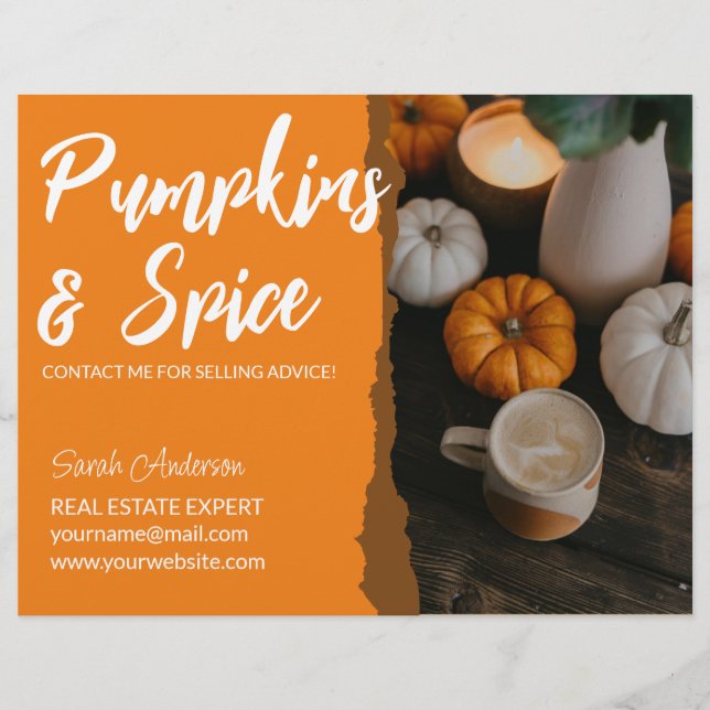 Real Estate Agent farming  CARD shop sign Flyer (Front)