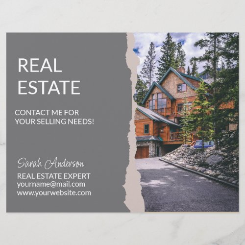 Real Estate Agent farming  CARD shop sign Flyer