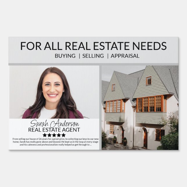 Real Estate Agent farming  CARD shop sign Flyer (Front)
