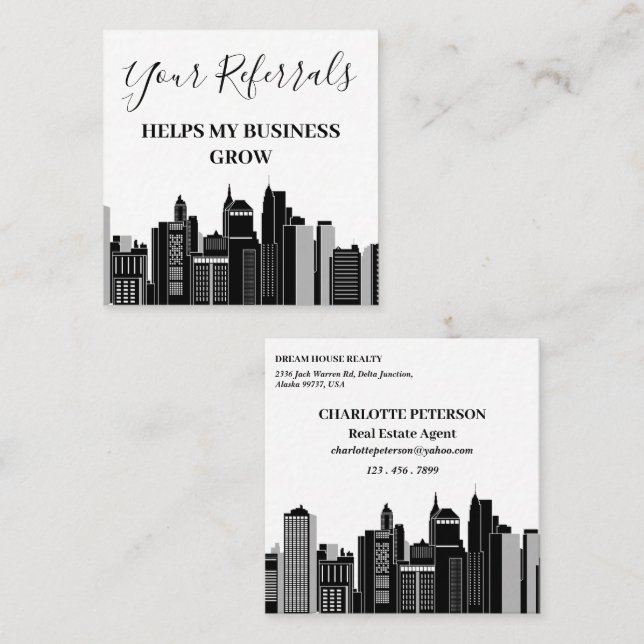 Real Estate Agent Farming Referral Card (Front/Back)