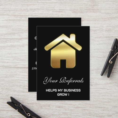 Real Estate Agent Farming Referral Card