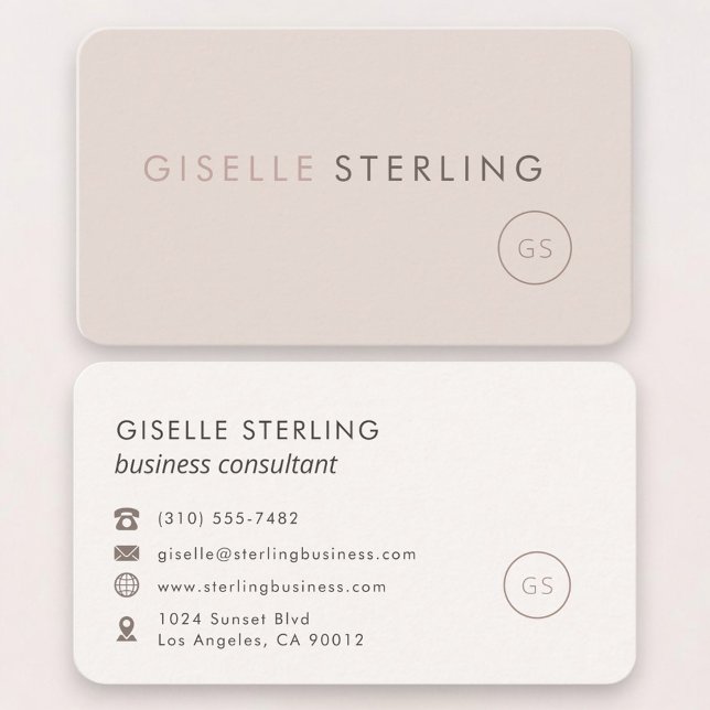 Real Estate Agent Feminine Professional Business Card (Creator Uploaded)
