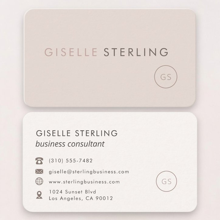 Real Estate Agent Feminine Professional Business Card