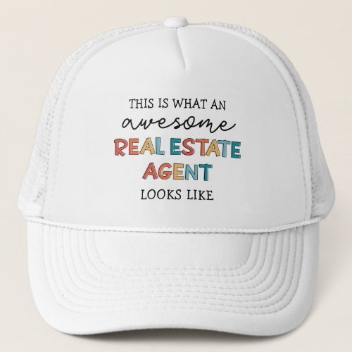 Real Estate Agent Funny Awesome Realtor Gifts Trucker Hat