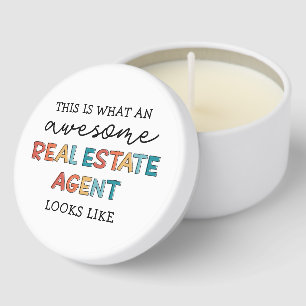 Real Estate Agent Funny Awesome Realtor Mini Candle Favors