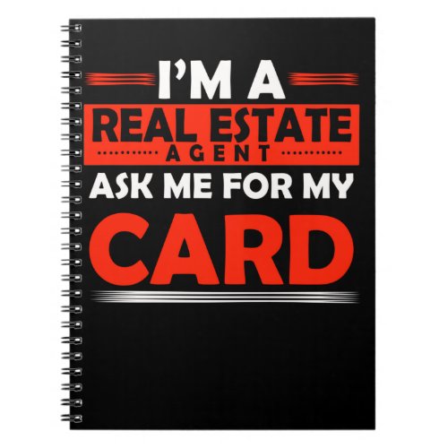 Real Estate Agent Funny House Broker Notebook
