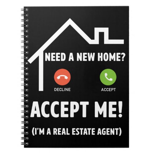 Real Estate Agent Funny Property Broker Notebook