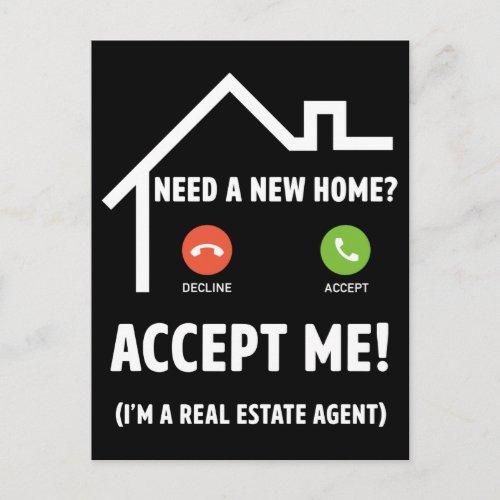 Real Estate Agent Funny Property Broker Postcard