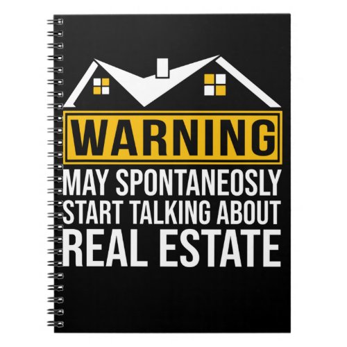 Real Estate Agent Funny Property Estate Broker Notebook