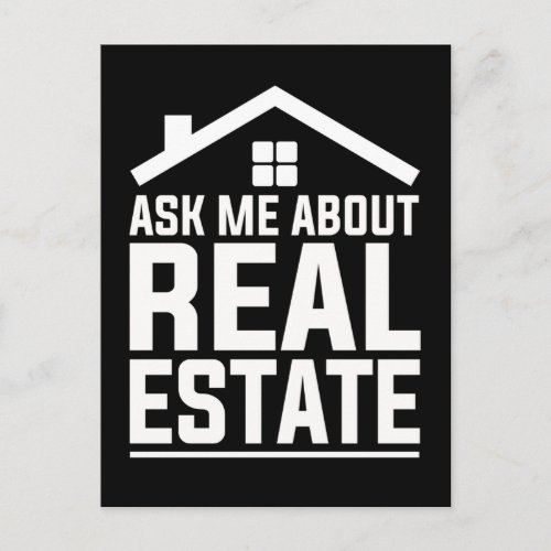 Real Estate Agent Funny Property Estate Broker Postcard