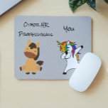 Real Estate Agent Gift Dabbing Unicorn Horse Mouse Pad<br><div class="desc">This design was created though digital art. It may be personalized in the area provide or customizing by choosing the click to customize further option and changing the name, initials or words. You may also change the text color and style or delete the text for an image only design. Contact...</div>
