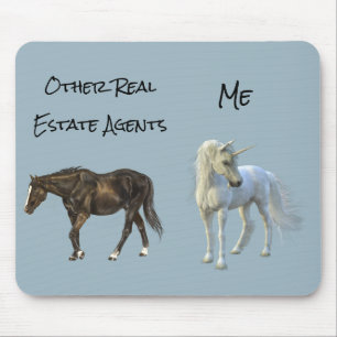 Real Estate Agent Gift Unicorn Horse Mouse Pad