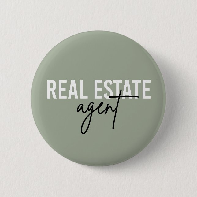 Real Estate Agent | Gifts for Realtor Button (Front)