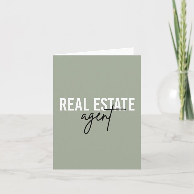 Real Estate Agent | Gifts for Realtor Card (Front)