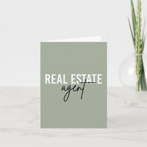 Real Estate Agent  Gifts for Realtor Card