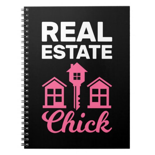 Real Estate Agent Girl Property Broker Women Notebook