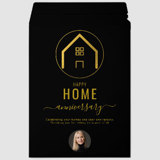 Real Estate Agent Happy Home Anniversary Envelope Mailers