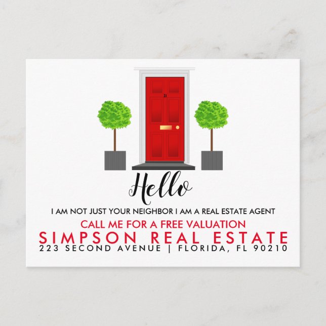 Real Estate Agent HELLO CARD (Front)