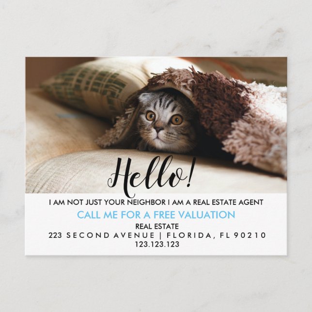 Real Estate Agent HELLO CARD (Front)
