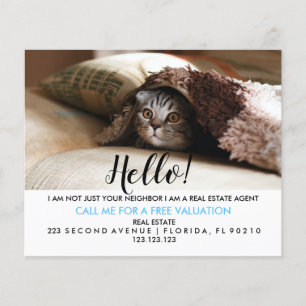 Real Estate Agent HELLO CARD cat Flyer