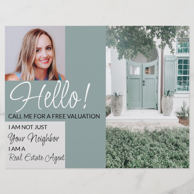 Real Estate Agent HELLO neighbor shop sign Flyer (Front)