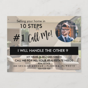 Real Estate Agent HELLO Spring checklist Announcem Announcement Postcard