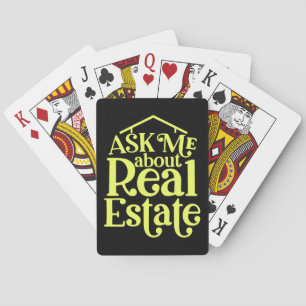 Real Estate Agent Home Broker Black Funny Realtor Poker Cards