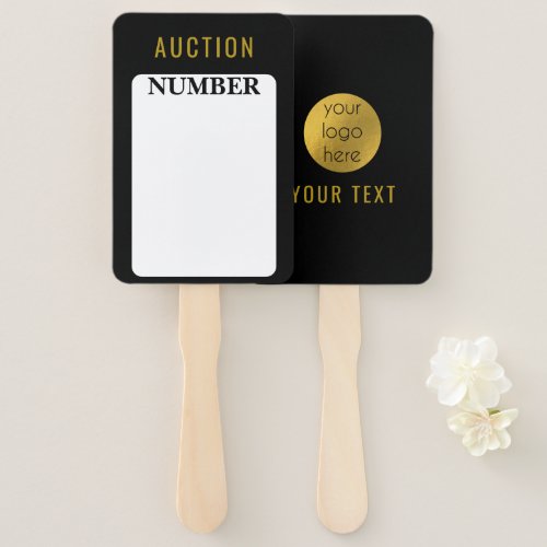 Real Estate Agent House Bidding Auction Paddle Hand Fan