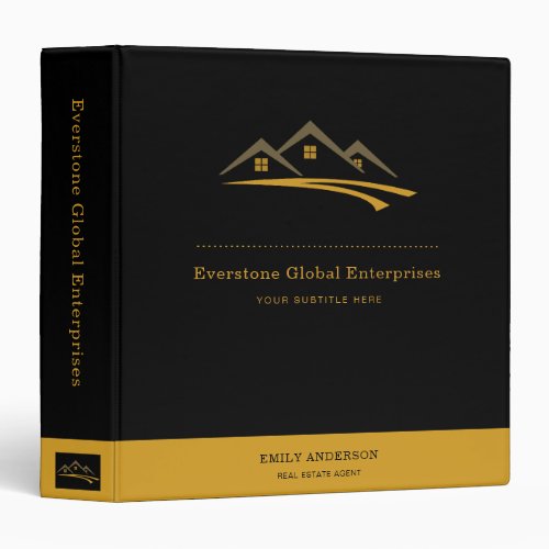 Real Estate Agent House Business 3 Ring Binder