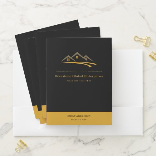 Real Estate Agent House Business Pocket Folder