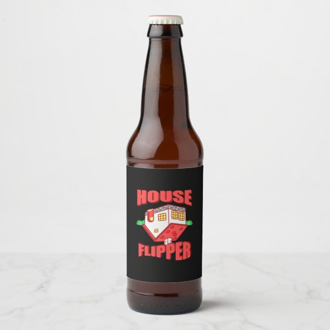 Real Estate Agent House Flipper Beer Bottle Label (Front)