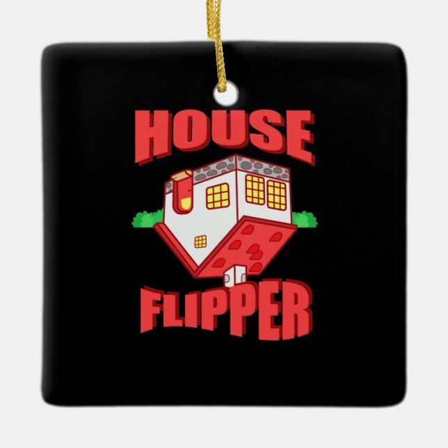 Real Estate Agent House Flipper Ceramic Ornament (Front)
