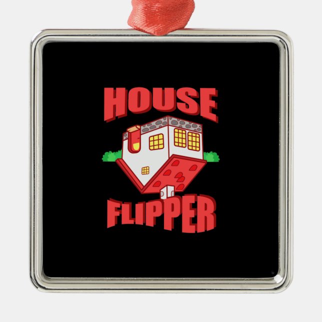 Real Estate Agent House Flipper Metal Ornament (Front)
