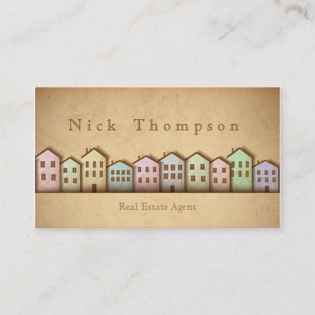 Real Estate Agent House Home Rent Sell Buy Business Card (Front)