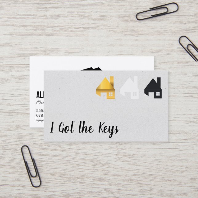 Real Estate Agent / House Logos Business Card (Front/Back In Situ)