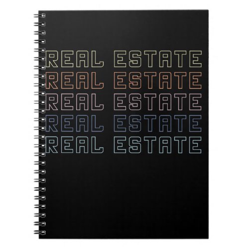 Real Estate Agent House Seller Porperty Colorful Notebook