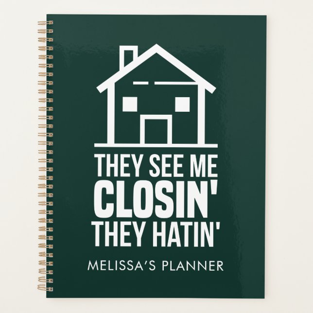 Real Estate Agent Houses and Contracts Custom Planner (Front)