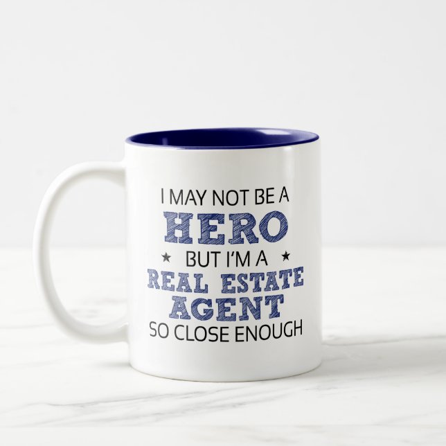 Real Estate Agent Humor Novelty Two-Tone Coffee Mug (Left)