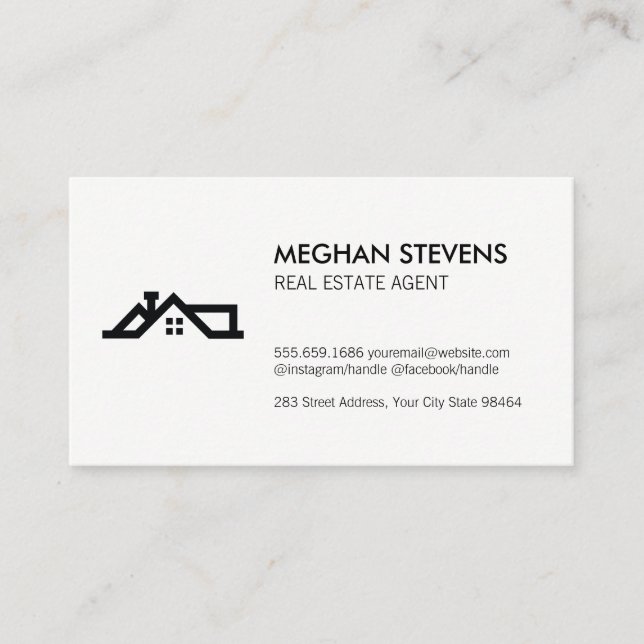 Real Estate Agent Icon Appointment Card (Front)