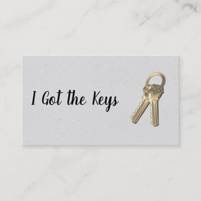 Real Estate Agent / Keys Business Card (Front)