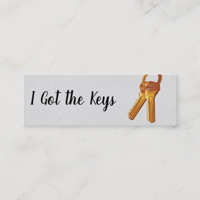 Real Estate Agent / Keys Mini Business Card (Front)