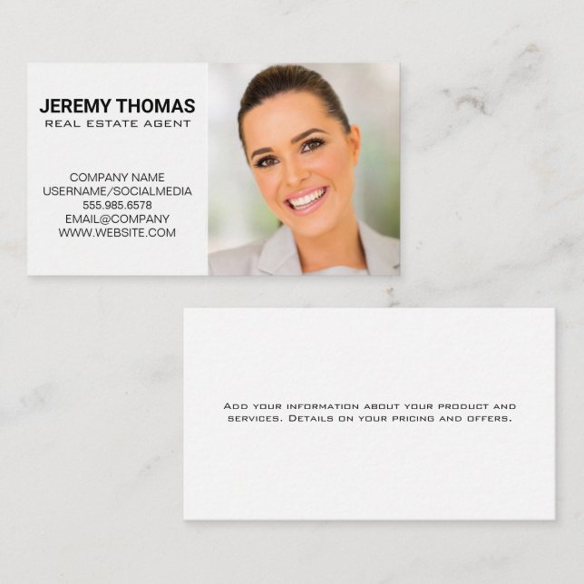 Real Estate Agent | Kitchen | Business Woman Business Card (Front/Back)
