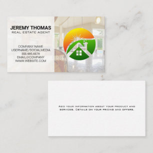 Real Estate Agent Kitchen Modern Realtor Logo Business Card