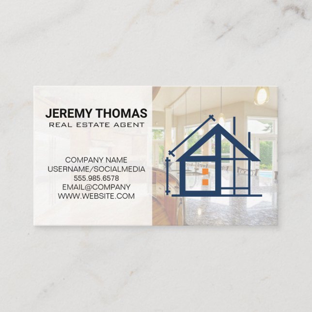 Real Estate Agent | Kitchen | Rentals Business Card (Front)