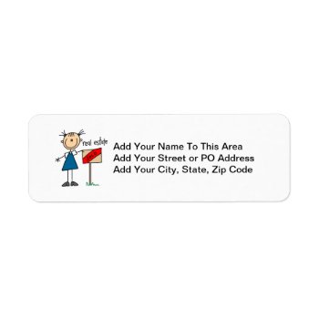 Real Estate Agent Label by stick_figures at Zazzle