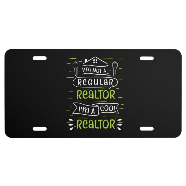 Real Estate Agent License Plate (Front)